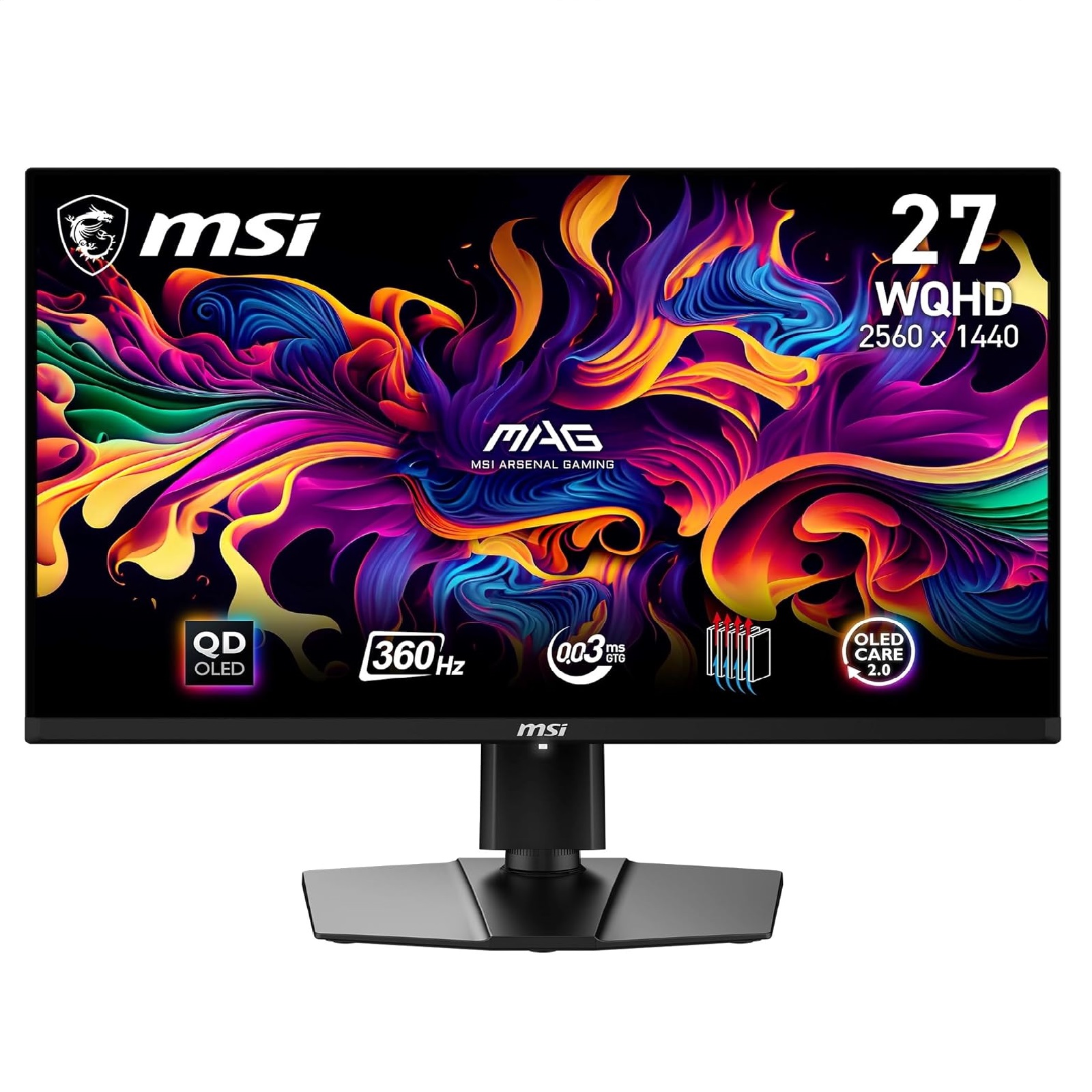 MONITEUR MSI MAG 271QPX QD-OLED 360HZ 27 POUCE ADJUSTABLE QHD 2K